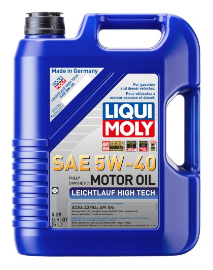 Liqui Moly Leichtlauf High Tech 5W-40 Synthetic Motor Oil – 1L or 5L (LQM020)