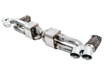 Load image into Gallery viewer, AWE Tuning AWE Performance Exhaust and High-Flow Cat Sections for Porsche 991.2 Turbo - With Chrome Silver Quad Tips