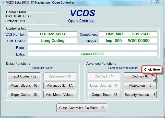 Coding your RNS510 via Vagcom