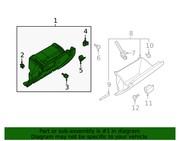 VW Inner Glovebox Assy (MK7, Jetta or Atlas)
