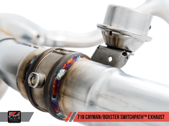 AWE Tuning AWE SwitchPath Exhaust for Porsche 718 Boxster / Cayman (PSE Only) - Chrome Silver Tips