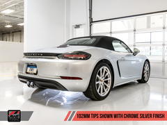 AWE Tuning AWE SwitchPath Exhaust for Porsche 718 Boxster / Cayman (PSE Only) - Chrome Silver Tips