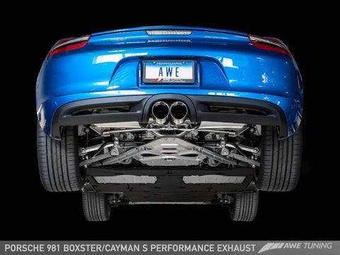 AWE Tuning AWE Performance Exhaust System for Porsche 981 - With Chrome Silver Tips