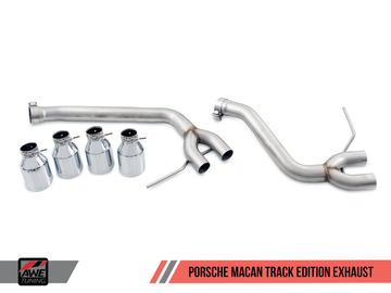 AWE Tuning AWE Track Edition Exhaust System for Porsche Macan S / GTS / Turbo - Diamond Black 102mm Tips