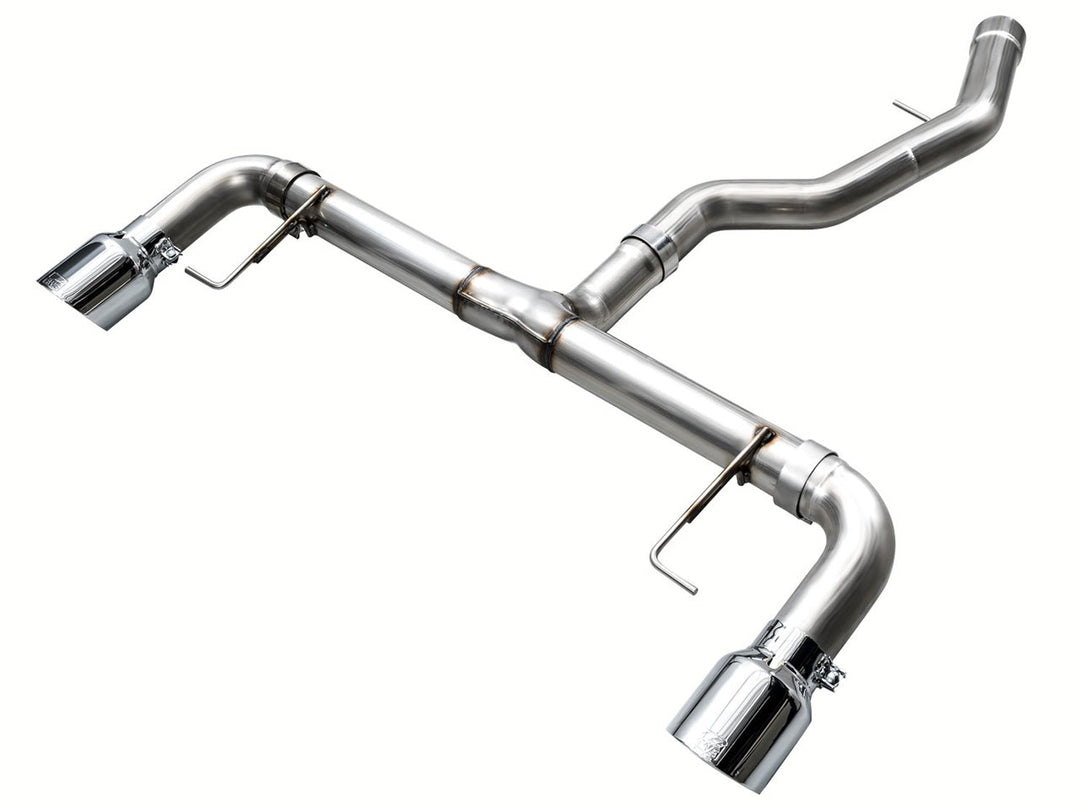 AWE Tuning 19-23 BMW 330i / 21-23 BMW 430i Base G2X Track Edition Axle-Back Exhaust - Chrome Silver | 3020-32429
