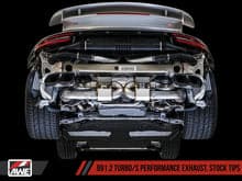 AWE Tuning AWE Performance Exhaust and High-Flow Cat Sections for Porsche 991.2 Turbo - Stock Tips