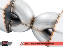 AWE Tuning AWE Performance Exhaust and High-Flow Cat Sections for Porsche 991.2 Turbo - Stock Tips