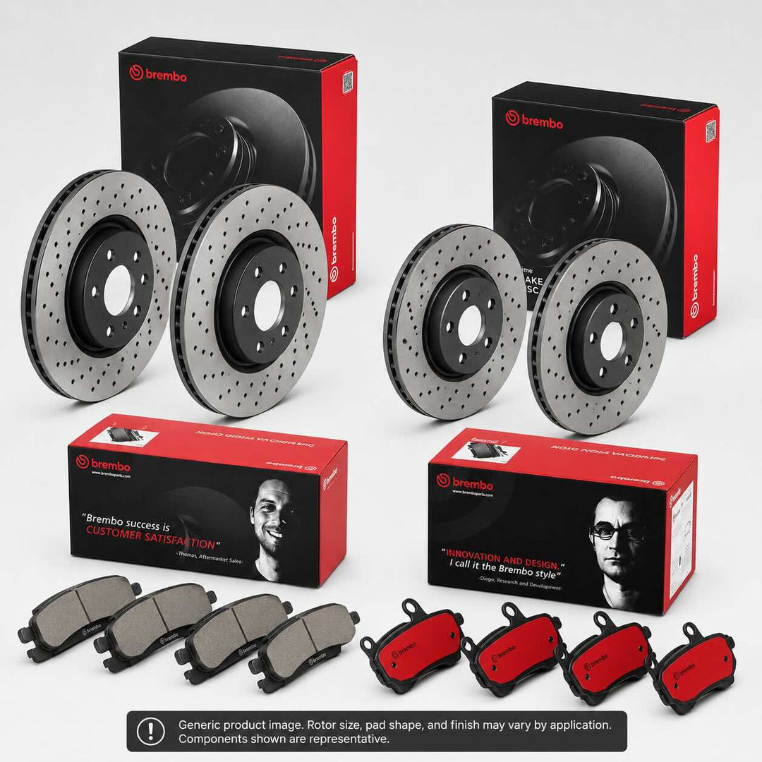 Porsche 911 (991.2) Carrera Brembo Brake Kit – 330mm with Brembo OE-style drilled rotors and pads