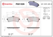 Load image into Gallery viewer, Brembo Ceramic Rear Brake Pads – Mercedes-AMG C63 / C63 S (W205)