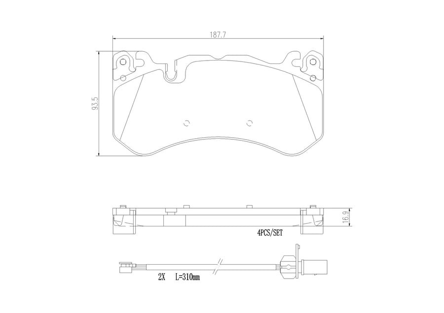 Brembo Ceramic Front Brake Pads – Mercedes-AMG C63 / C63 S (W205)