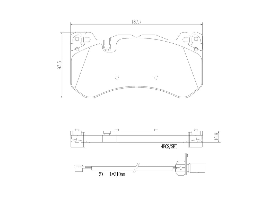 Brembo Ceramic Front Brake Pads – Mercedes-AMG C63 / C63 S (W205)
