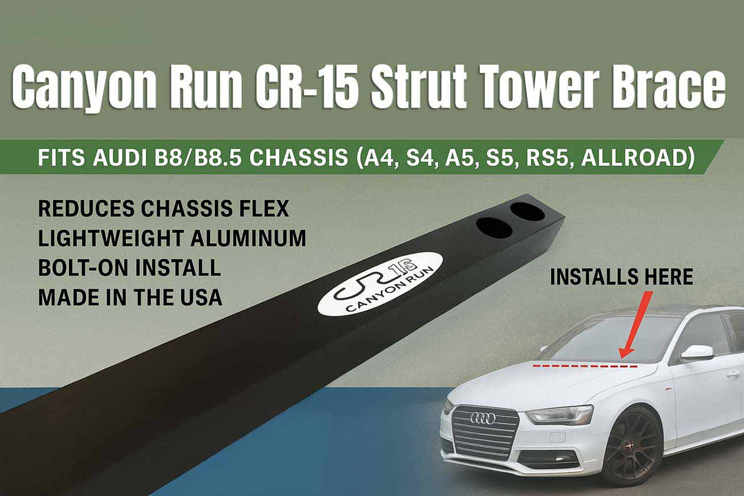 EZT Canyon Run CR15 Front Strut Tower Brace – Audi B8/B8.5 (2008–2016)