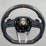 Load image into Gallery viewer, In Stock EZT Steering Wheel - Audi B9.5 | Gloss Carbon + Perforated Leather