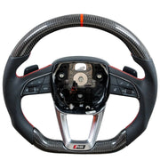 Load image into Gallery viewer, In Stock EZT Steering Wheel - Audi B9.5 | Gloss Carbon + Perforated Leather