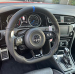 Load image into Gallery viewer, EZT Leather/Alcantara Custom Steering Wheel (VW MK7/MK7.5)
