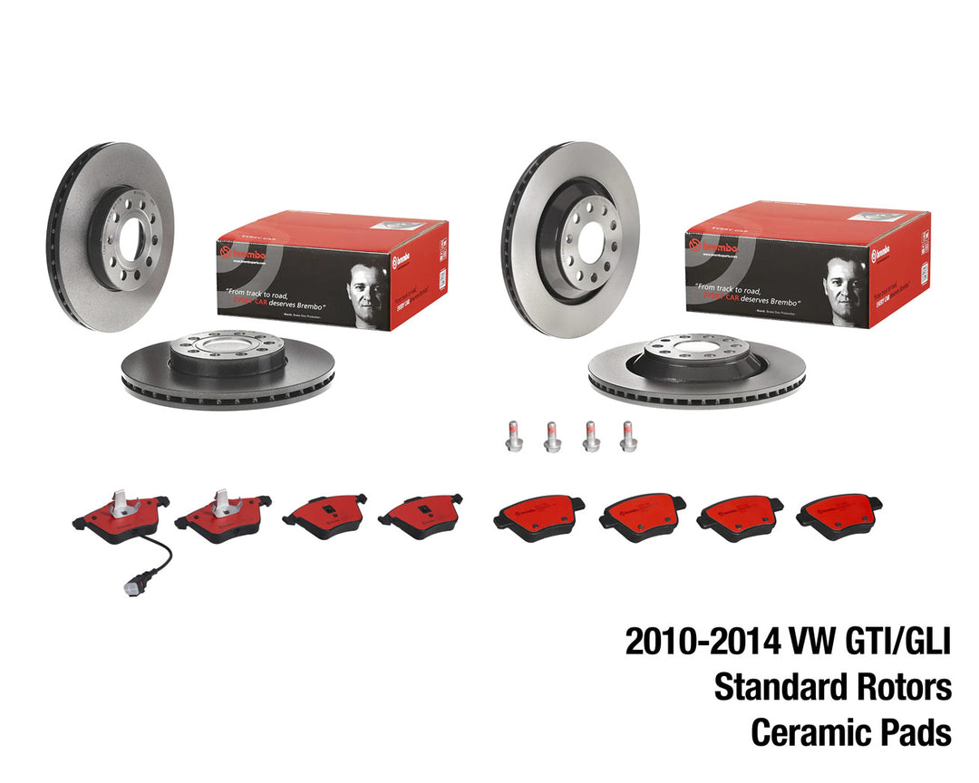 Brembo Brake Kit – VW MK6 GTI/GLI (2010-2014) – Front & Rear Rotors + Pads