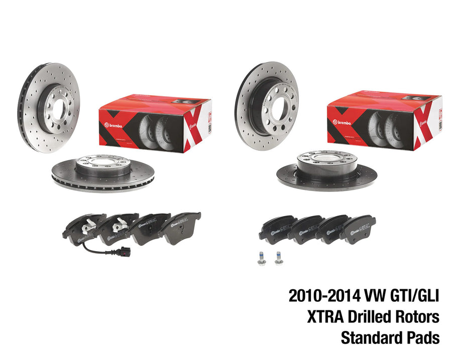 Brembo Brake Kit – VW MK6 GTI/GLI (2010-2014) – Front & Rear Rotors + Pads