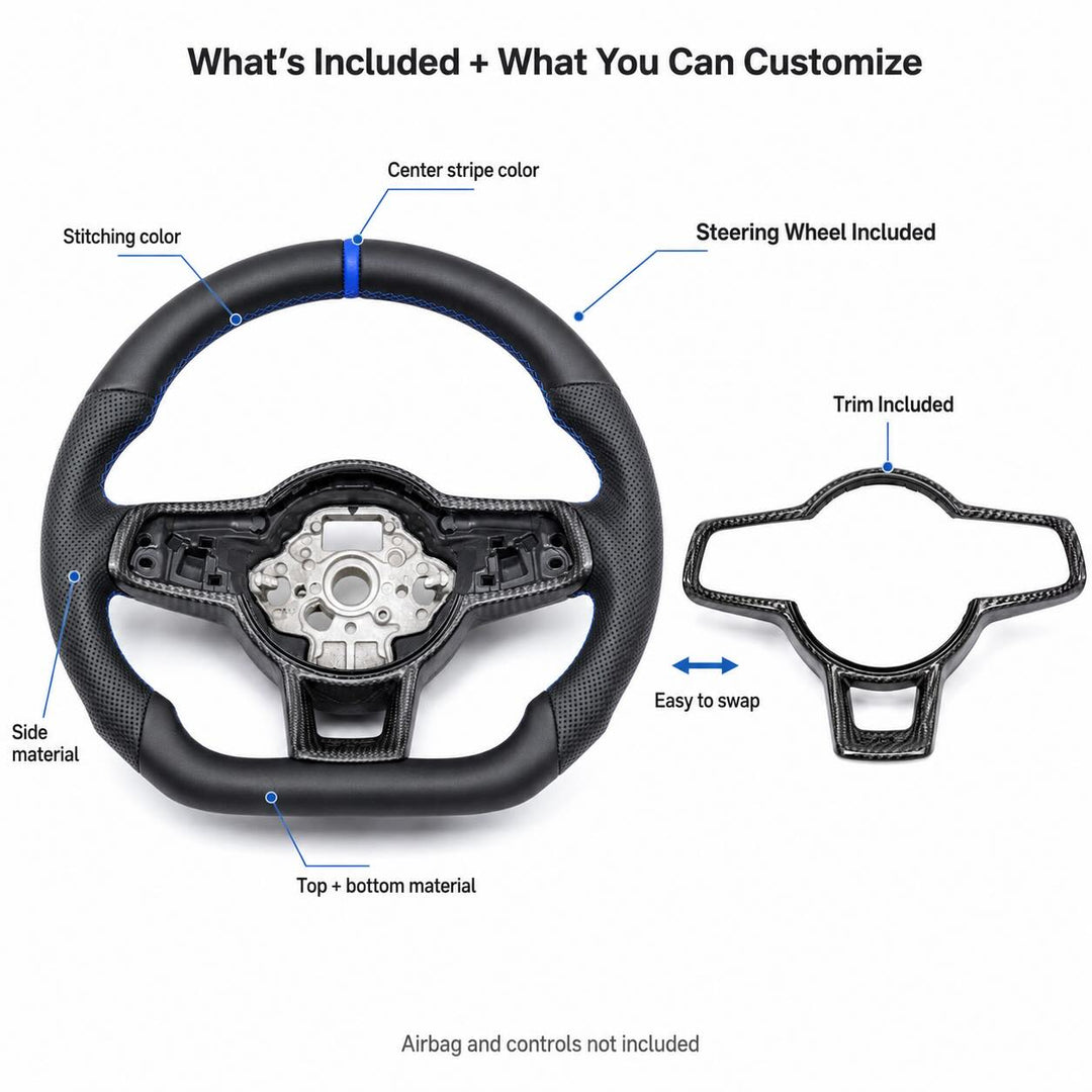 VW MK7/MK7.5 GTI / GOLF R / GLI Signature Custom Series Steering Wheel