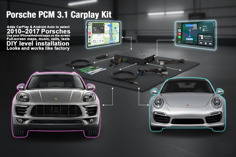 Porsche PCM 3.1 / CDR 3.1 Apple CarPlay & Android Auto Retrofit Kit