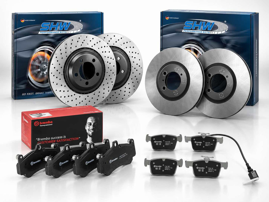 Audi RS3 8V SHW / Brembo Brake Kit - Drilled Front + Smooth Rear (2017-2020)