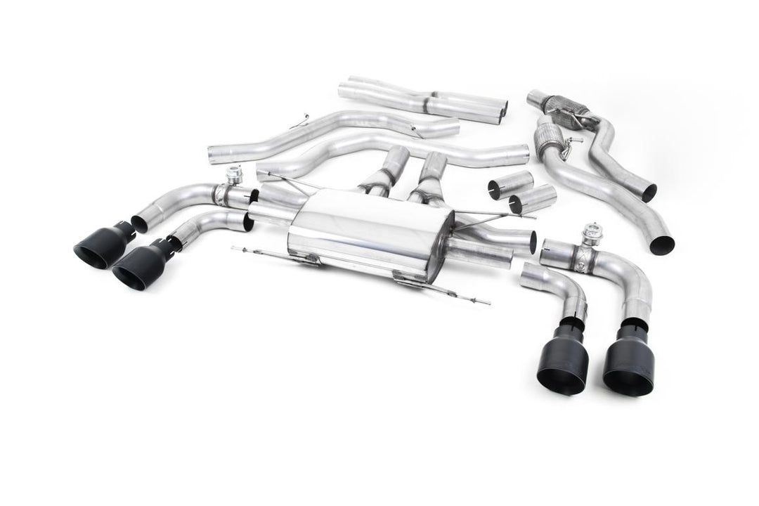 Milltek Alfa Romeo Giulia Quadrifoglio Cat-Back (2017 and later) - Valved (SSXAR007) - Standard / No Tip Selection
