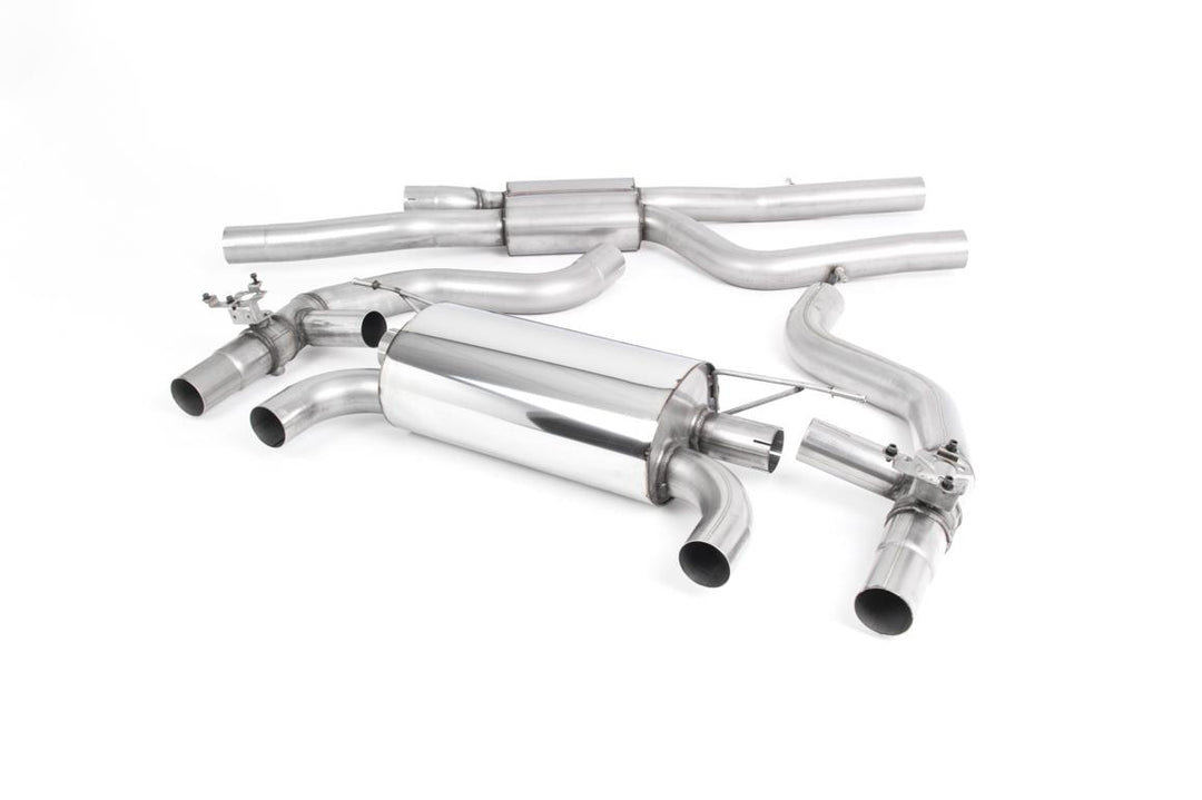 Milltek BMW F87 M2 Competition Cat-Back (2018 and Later) - Race / Louder - Burnt Titanium