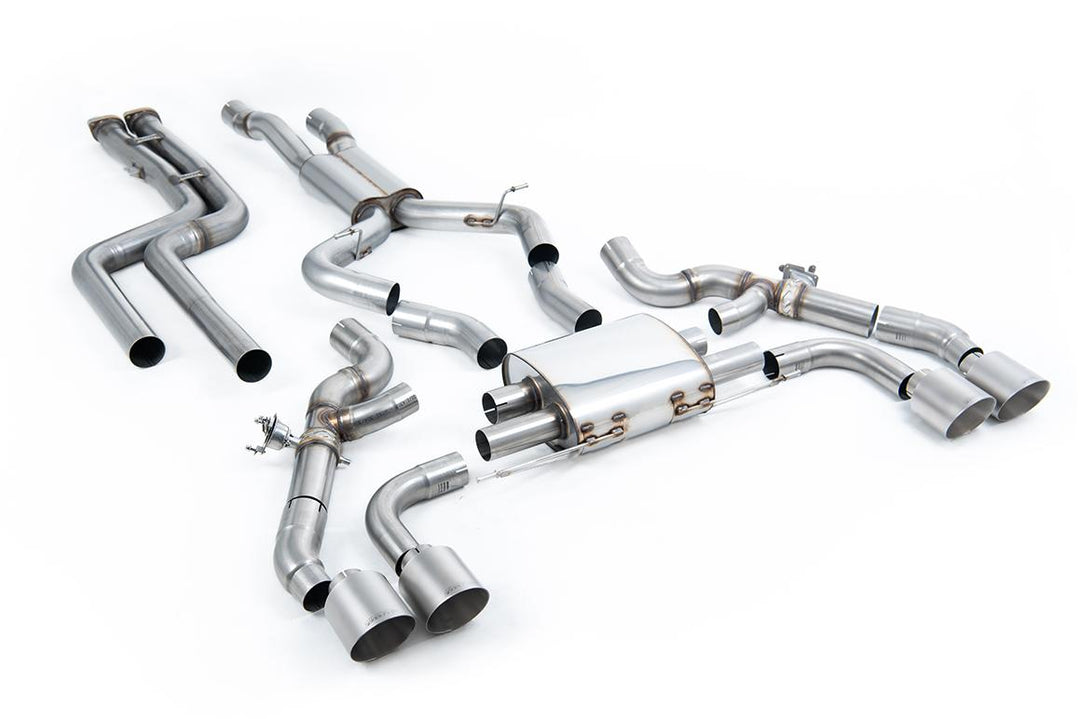 Milltek BMW X3M G01 Cat-Back (2022 and Later) - Non-Resonated / Race - Titanium