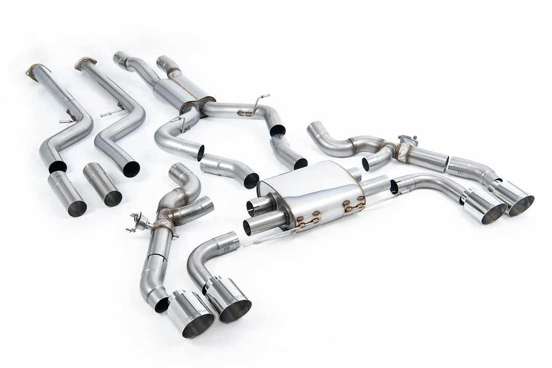Milltek BMW X3M G01 Cat-Back (2022 and Later) - Resonated / Race - Polished