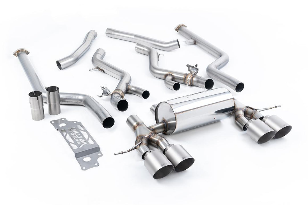 Milltek BMW G87 M2 Midpipe / Cat Bypass (2023 and Later) - Non-Resonated / Race - Brushed Titanium