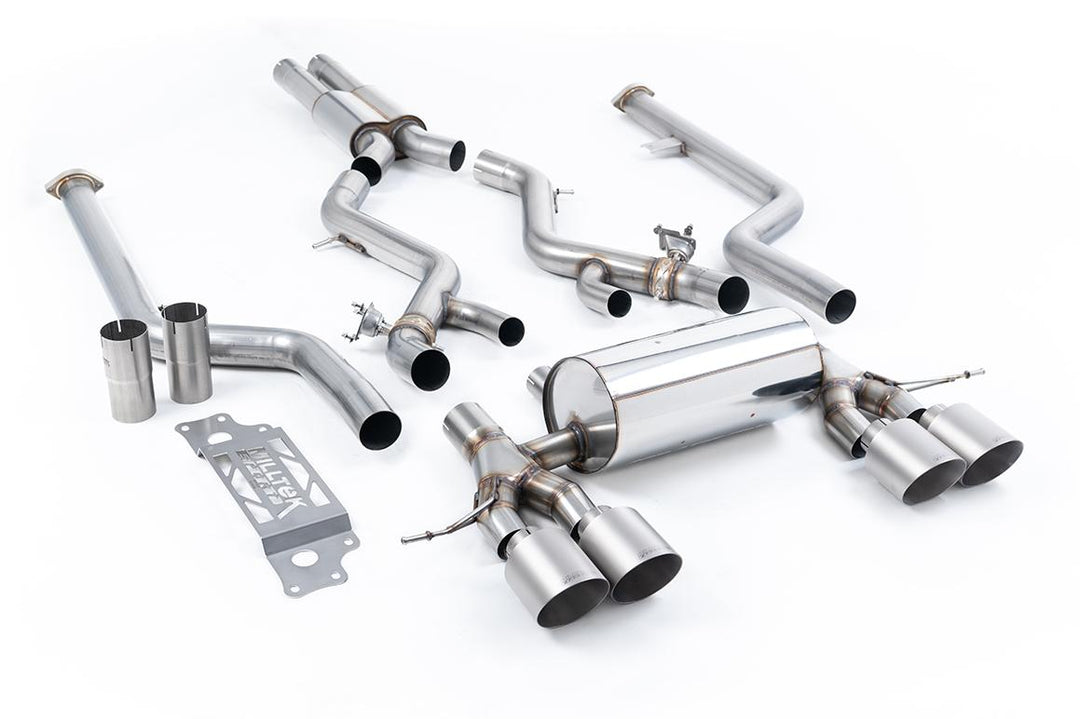 Milltek BMW G87 M2 Midpipe / Cat Bypass (2023 and Later) - Resonated / Race - Brushed Titanium