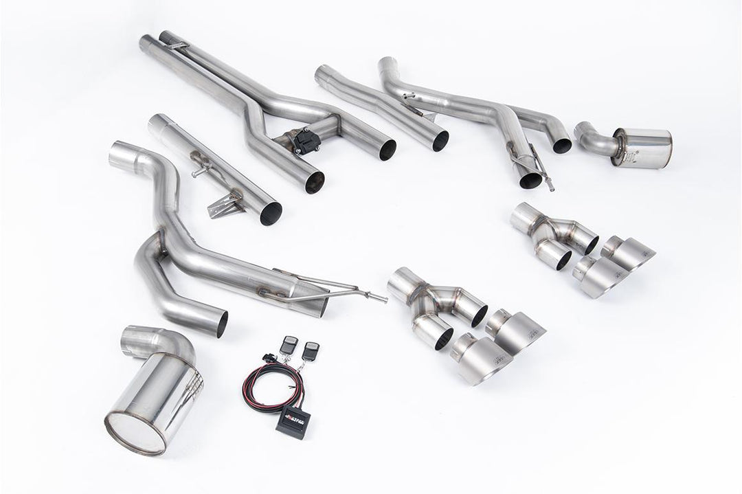 Milltek Dodge Challenger Hellcat Front Pipes (2015 to 2022) - Front Pipe - Brushed Titanium