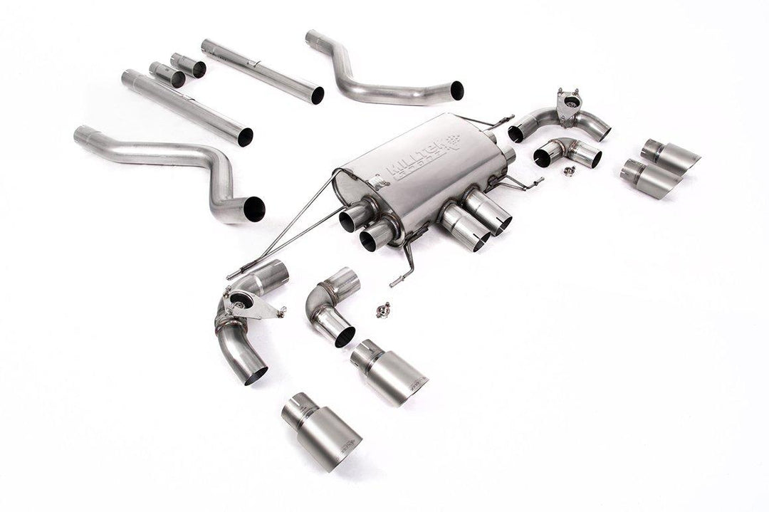 Milltek Defender 90 V8 Cat-Back (2021 and Later) - Non-Resonated / Valved - Brushed Titanium