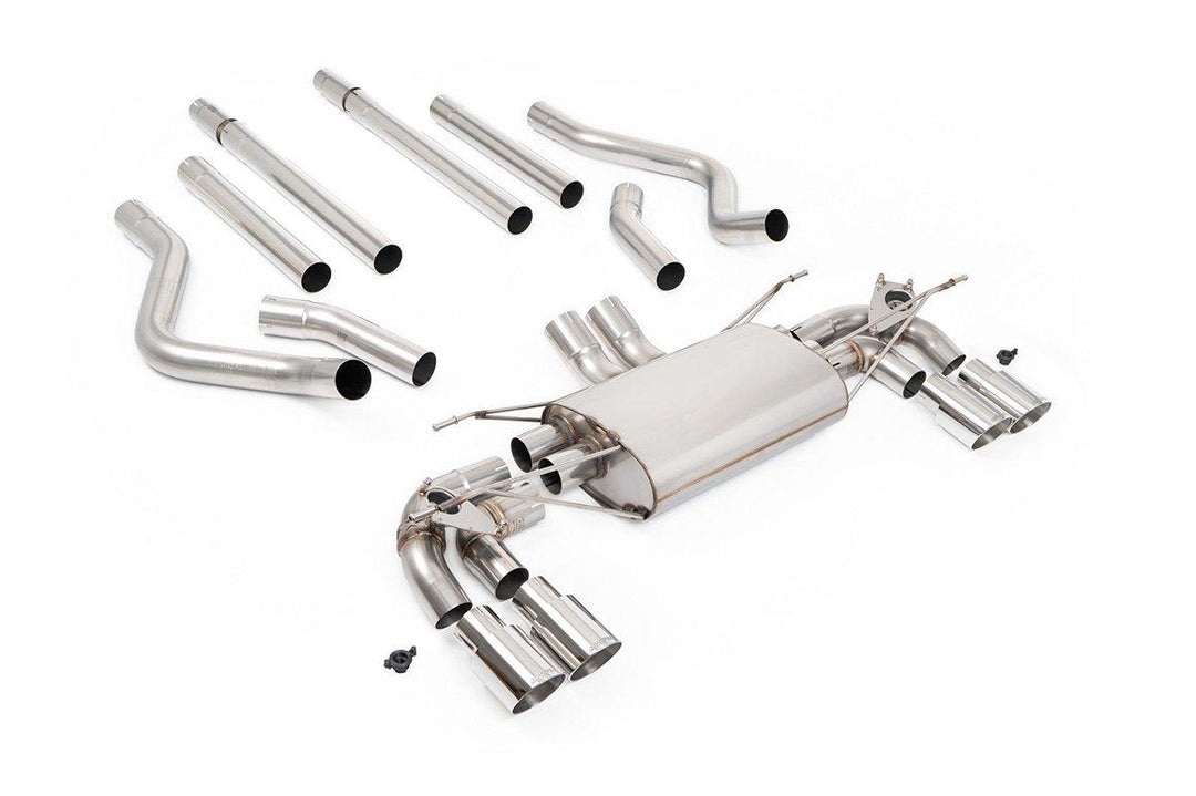 Milltek Defender 130 V8 NAS Cat-Back (2023 and Later) - Non-Resonated / Valved / Louder - Polished