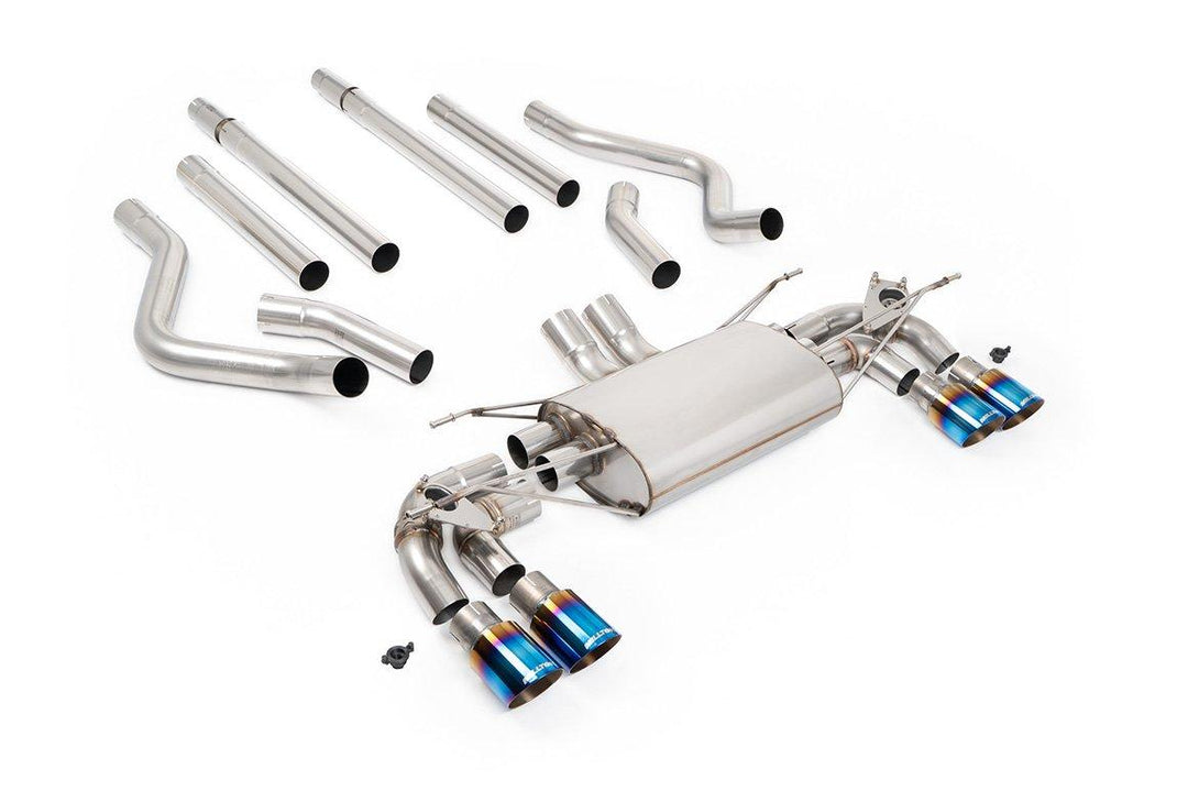 Milltek Defender 130 V8 NAS Cat-Back (2023 and Later) - Non-Resonated / Valved / Louder - Burnt Titanium
