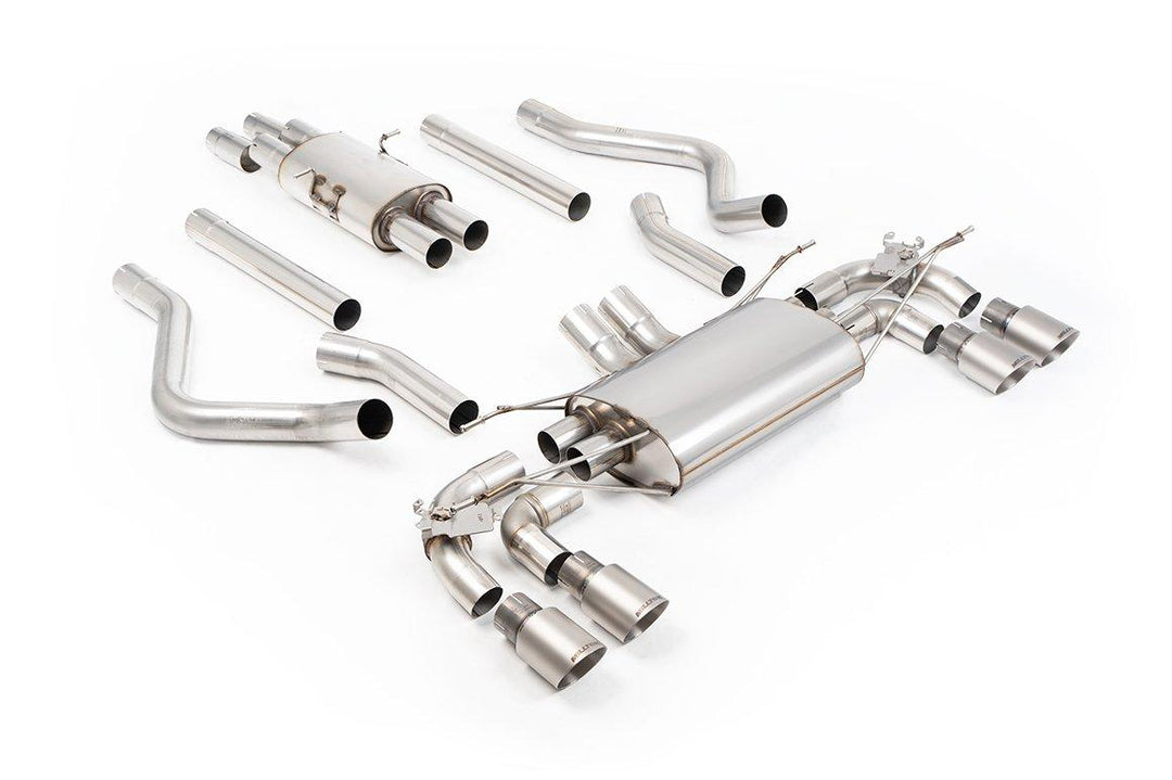 Milltek Defender 130 V8 NAS Cat-Back (2023 and Later) - Resonated / Valved - Brushed Titanium