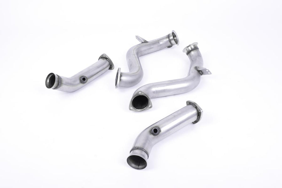 Milltek Mercedes W205 C63/C63S Catless Downpipes (2015 and Later) - Catless / De-Cat - Standard / No Tip Selection