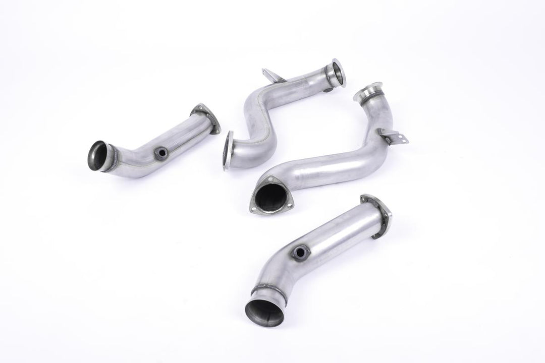 Milltek Mercedes W205 C63/C63S Catless Downpipes (2015 and Later) - Catless / De-Cat - Standard / No Tip Selection
