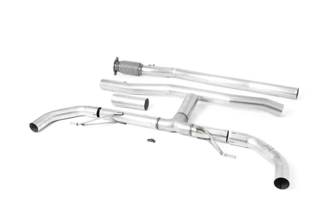 Milltek Mercedes A35 AMG Hatch Cat-Back (2019 and Later) - Race / Non-Valved (SSXMZ132) - OE / Factory Tips
