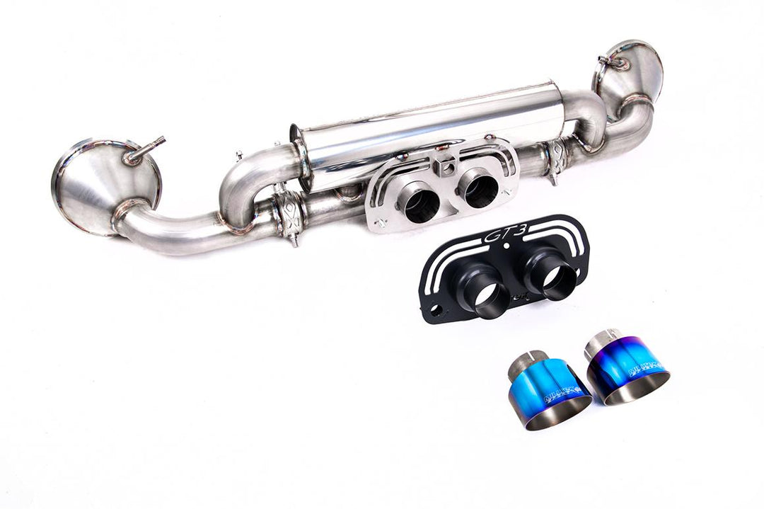 Milltek Porsche 992.1 GT3 Rear Silencer (2021 and Later) - Rear Silencer - Burnt Titanium