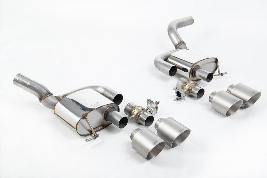 Milltek Porsche Macan GTS/Turbo Rear Silencer (2021 and Later) - Valved - Brushed Titanium