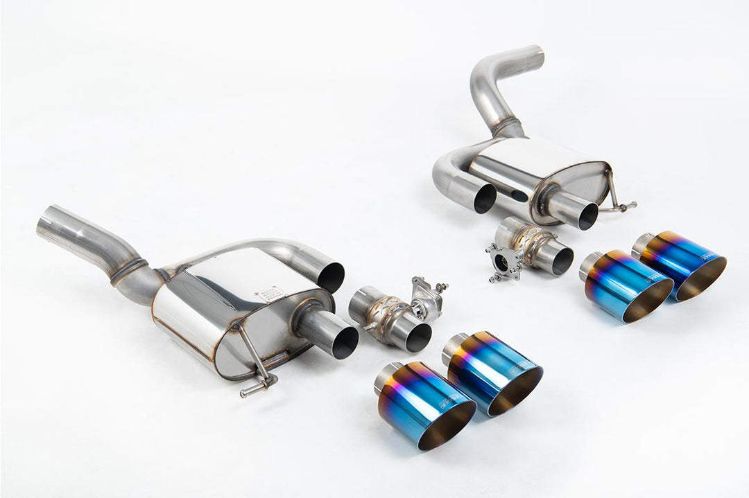 Milltek Porsche Macan GTS/Turbo Rear Silencer (2021 and Later) - Valved - Burnt Titanium