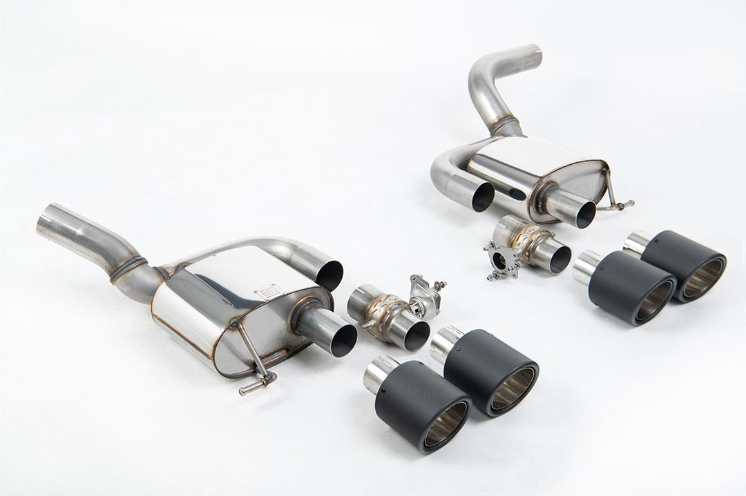 Milltek Porsche Macan GTS/Turbo Rear Silencer (2021 and Later) - Valved - Carbon