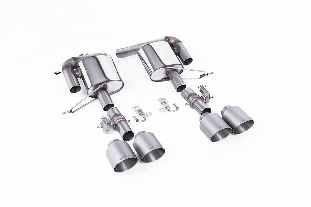 Milltek Range Rover Sport SVR Rear Silencer (2018 to 2022) - Valved - Brushed Titanium