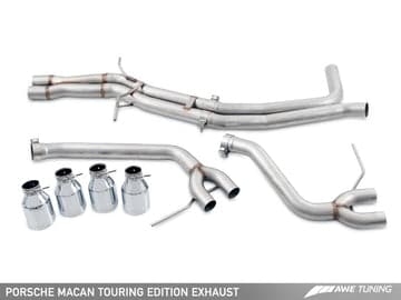 AWE Tuning AWE Touring Edition Exhaust System for Porsche Macan S / GTS / Turbo - Chrome Silver 102mm Tips