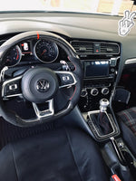 Load image into Gallery viewer, EZT Carbon Fiber-Alcantara Steering Wheel (VW MK7/MK7.5)
