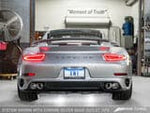 Load image into Gallery viewer, AWE Tuning AWE Performance Exhaust and High-Flow Cat Sections for Porsche 991 Turbo - Chrome Silver Quad Tips
