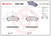 Load image into Gallery viewer, Brembo Ceramic Rear Brake Pads – Mercedes-AMG C63 / C63 S (W205)