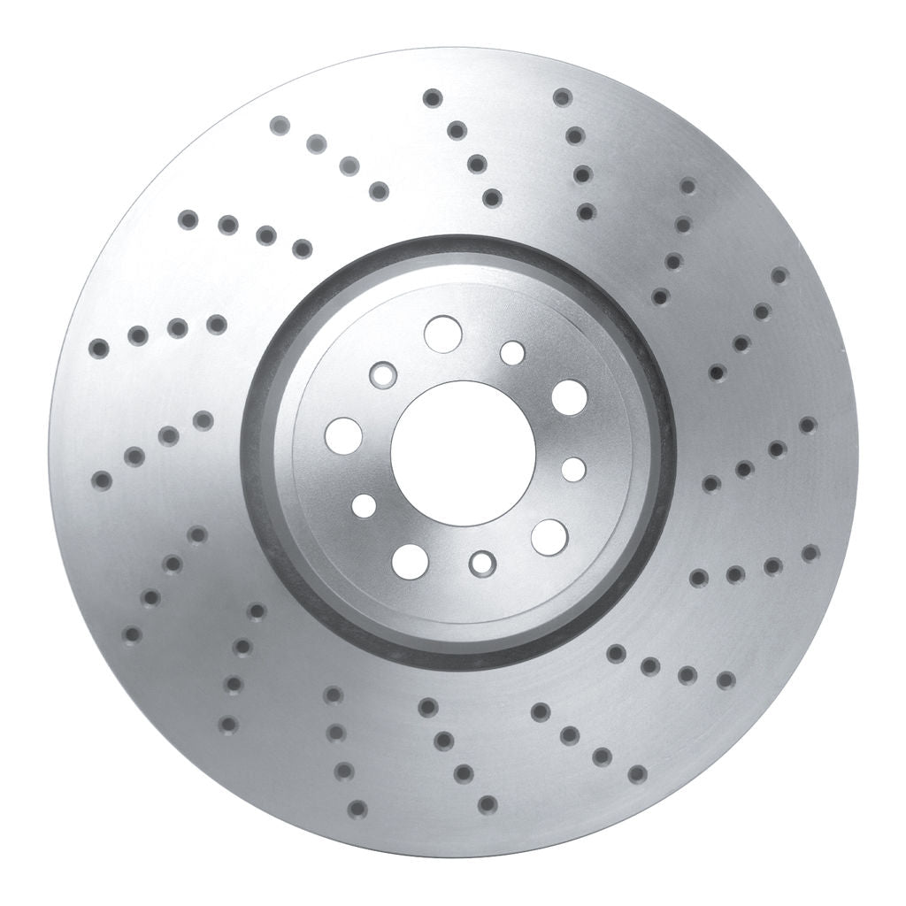 Representative DFC GeoPerformance drilled brake rotor for Audi B9 S5