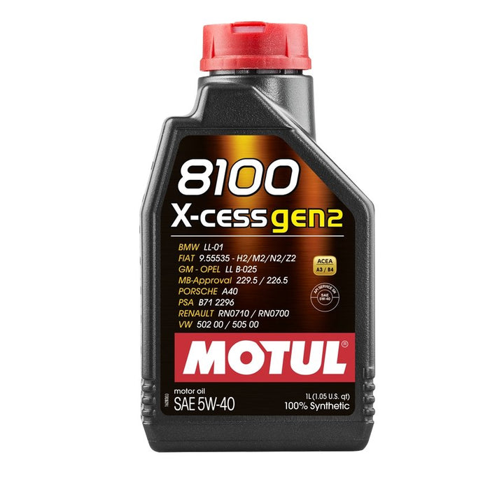 Motul 8100 X-Cess+ 5W-40 Synthetic Motor Oil
