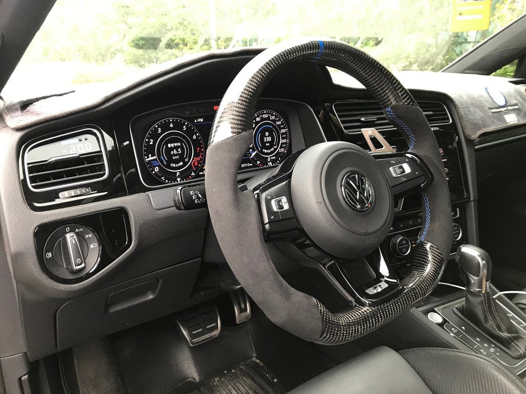 EZT Carbon Fiber-Alcantara Steering Wheel (VW MK7/MK7.5)